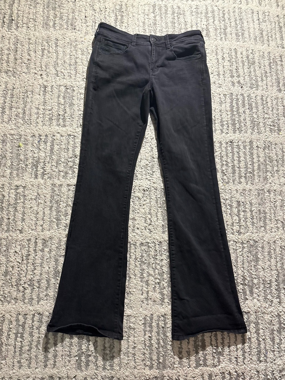 American Eagle outfitters black kick boot jeans pants size 10 extra long